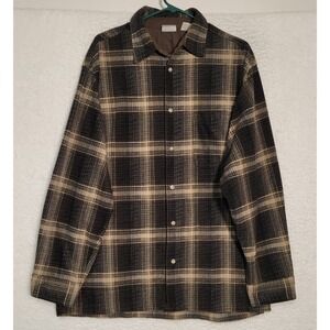 FieldMaster Flannel Shirt Size L Plaid Vintage Long Sleeve Button 1399
